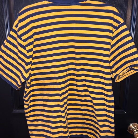 Guess Yellow and Blue Striped Tee - Picture 3 of 3